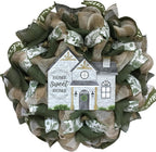 All Occasion Wreath, Luxury Handmade - Home Sweet Home Welcome” Front Door Decor, 24 or 28 Inch