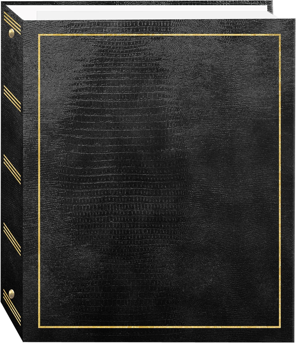 Magnetic Self-Stick 3-Ring Photo Album 100 Pages (50 Sheets), Black