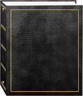 Magnetic Self-Stick 3-Ring Photo Album 100 Pages (50 Sheets), Black