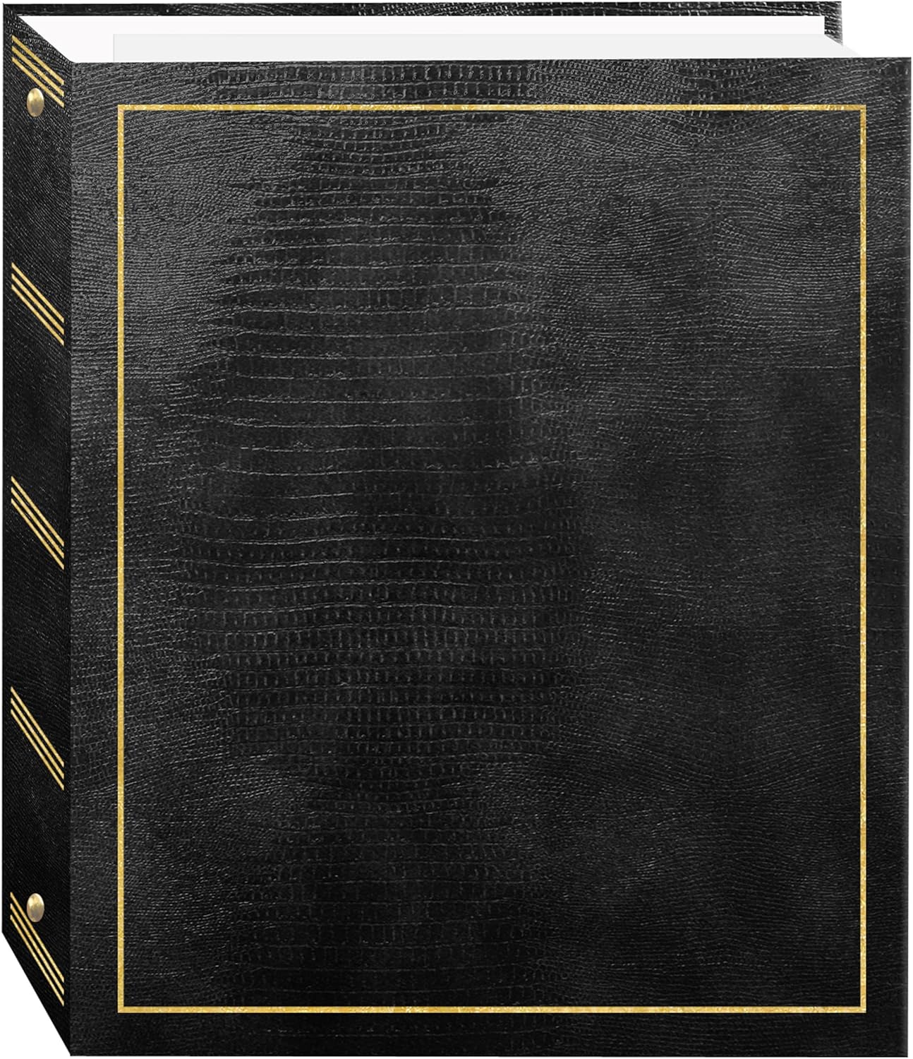 Magnetic Self-Stick 3-Ring Photo Album 100 Pages (50 Sheets), Black