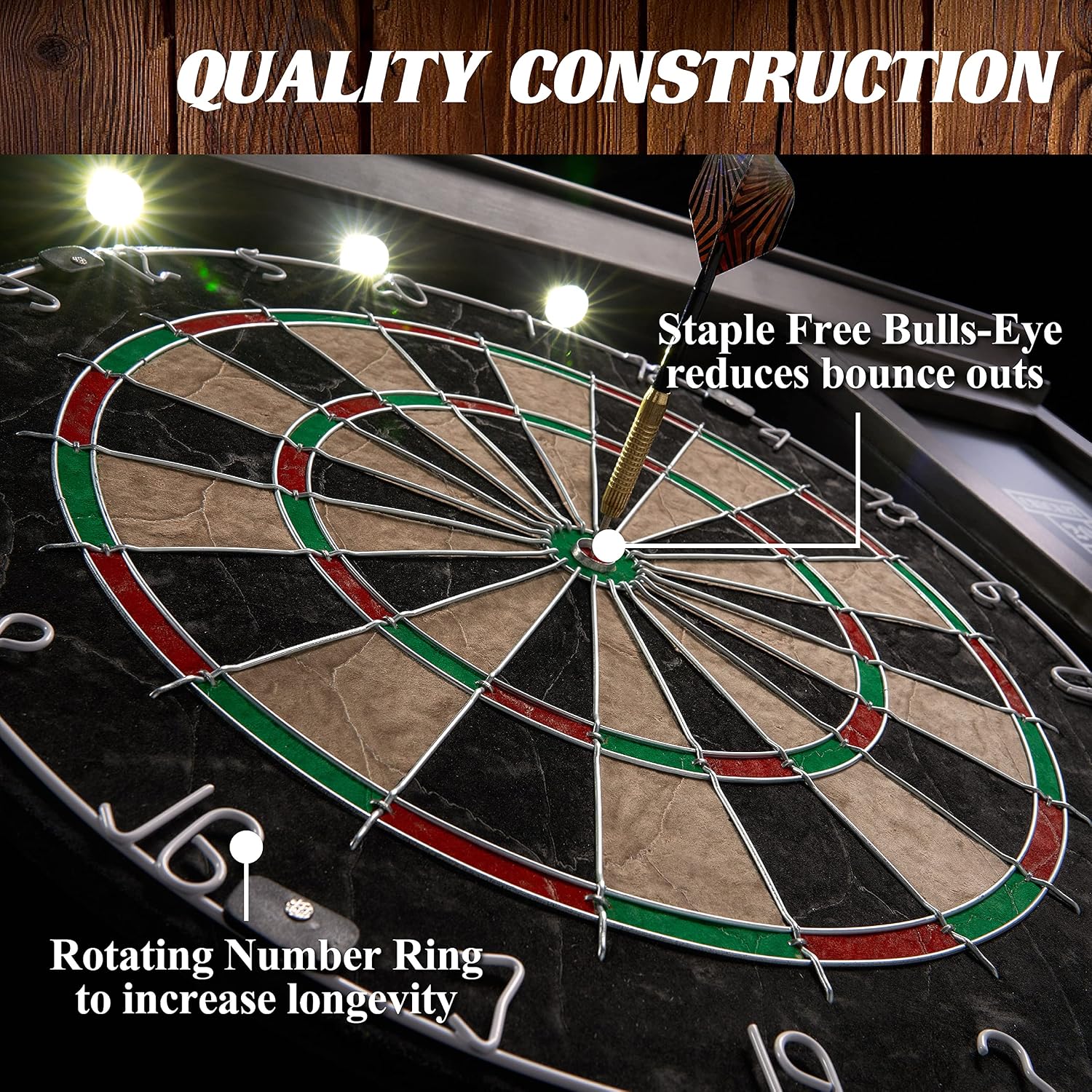 Barrington Official Size Dartboard Multiple Styles Pre-Assembled Pub Style Wood Dartboard Collection