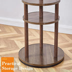 VECELO Coat Rack Freestanding, Entryway Hanger Stand, Umbrella Holder, Hall Tree With Hooks, Floor Standing Tree Stand,Walnut