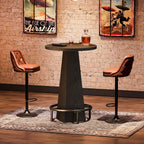 Tribesigns Bar Table, 37.4" High Round Pub Table for Small Bars, Dining Room, Kitchen, Black (Only Table)