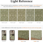 HUGEAR 2x6 Washable Vintage Runner Rug Green Neutral Distressed Low Pile Non Slip Soft Long Area Carpet Indoor Hallway Throw Rug for Entrance Kitchen Bathroom Laundry Living Room