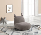 21.5" W Brown Chenille Deer Shaped Chair