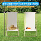 Deck Chair Sling Replacement, 45×16.9" Patio Sling Lounge Chairs Canvas, Folding Lounge Repair Cloth DIY Replacement Kits for Sunbathing Garden Courtyard Beach Relaxation (No Pillow)