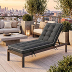 Chaise Lounge Cushion 72x21 Inch Quick Dry - 2 Pack Outdoor Sun Lounger Seat Pad with Shredded Foam for Patio Furniture, Poolside