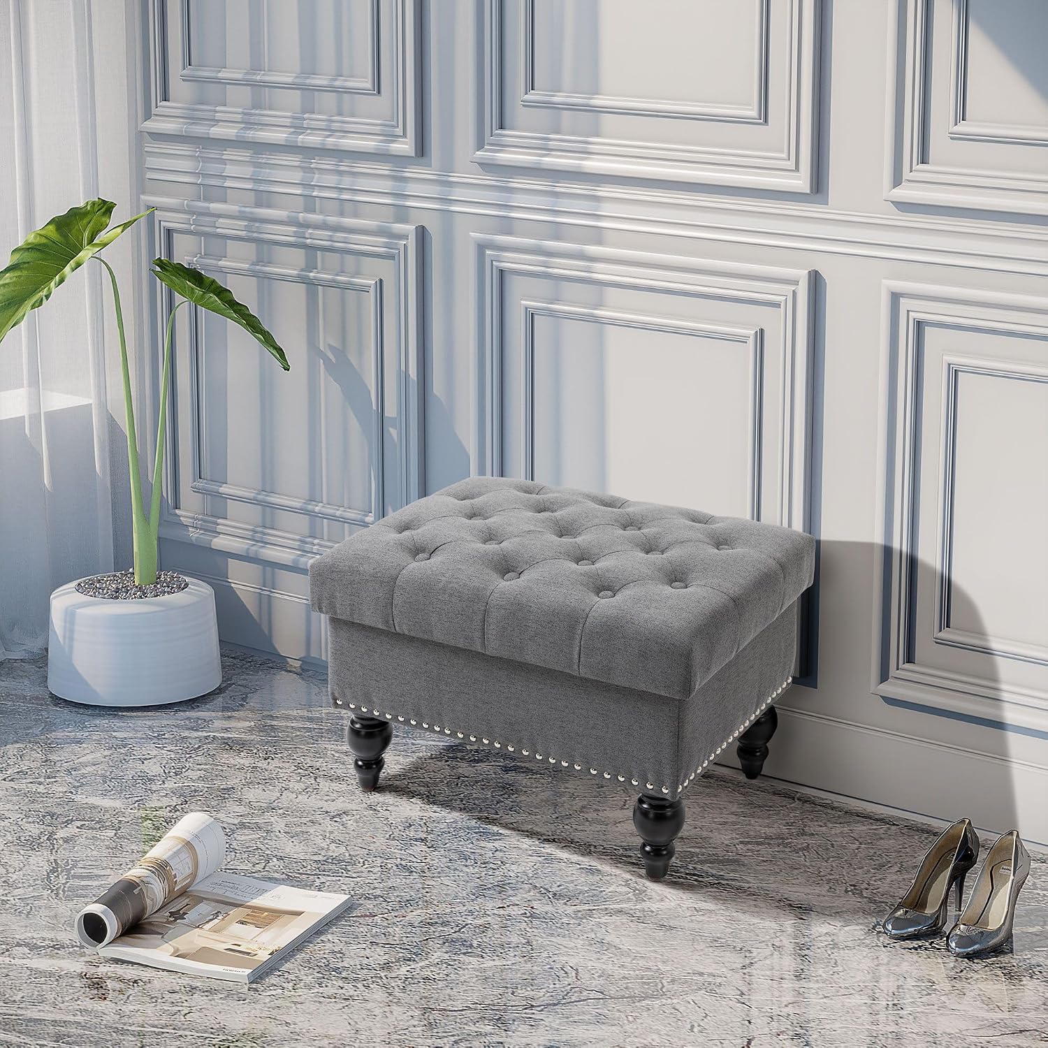 Living Room Ottoman with Storage