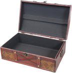 Vintiquewise(TM) Pirate Treasure Chest/Box with Leather X