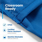 Seat Sack Student Chair Storage Pocket - 14", Single Pocket, Classroom Chair Organizer for Student Desks, Durable Over-the-Chair Storage, Blue, 1-Pack