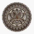 Mandala Wall Art, Mandala Wood Wall Art Decor, Lotus Flower Wall Decoration, Layered Mandala (X-Large)