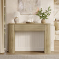 MECHYIN 47" Console Table, Fluted Sofa Table with Sturdy Construction, Small Curved Entryway Table for Entrance, Behind The Couch, Hallway, Living Room, Foyer