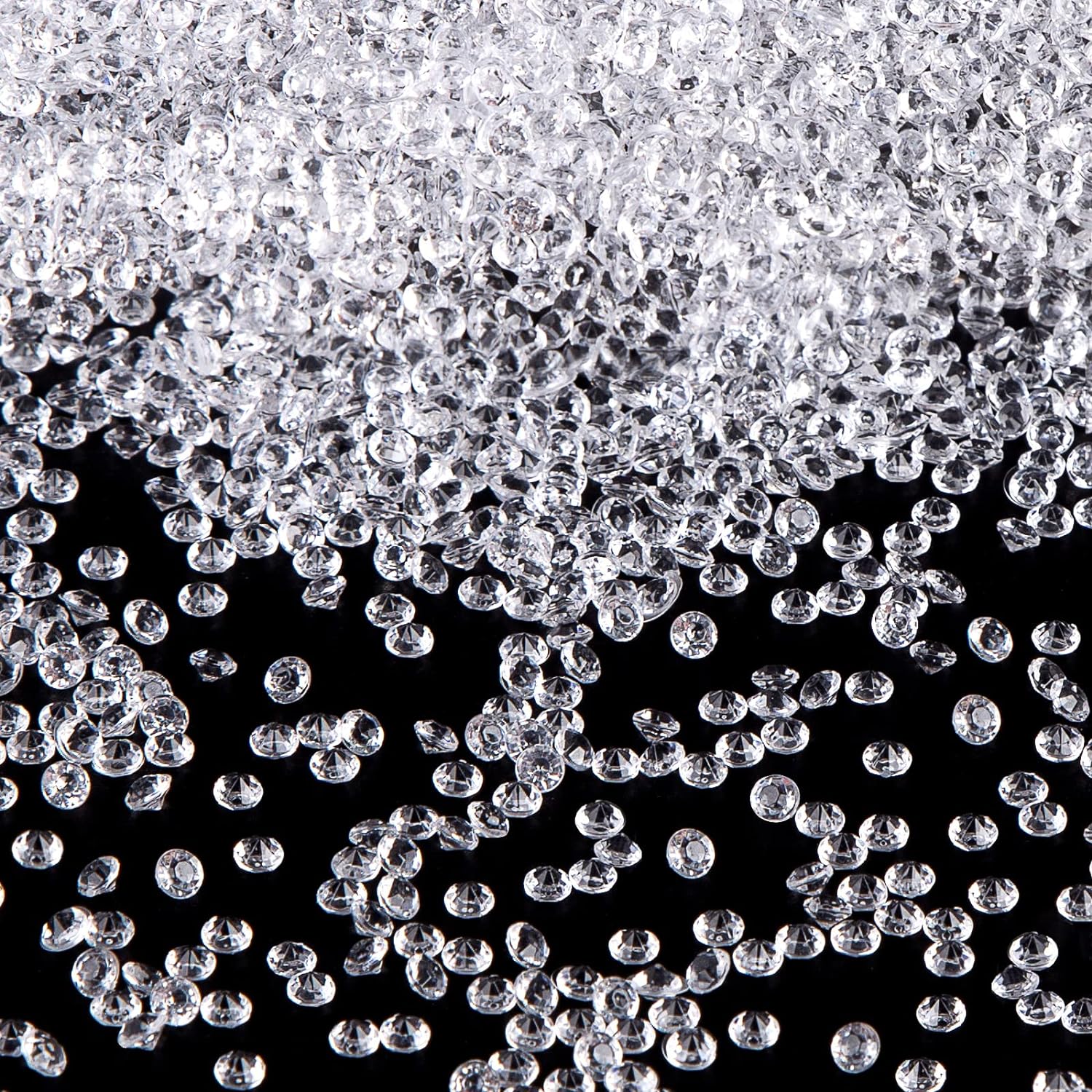 FUTUREPLUSX 10000PCS Fake Diamonds, 4.5mm Mini Clear Diamonds Decoration Acrylic Crystal Vase Fillers Table Scatter Confetti Gems for Wedding Bridal Shower Birthdays Graduation Party Home Decor