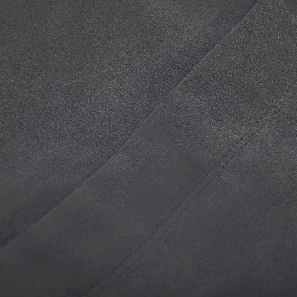 Lumaland Luxury Microsuede Outer Cover for Bean Bags Machine Washable 5-Foot Bean Bag Cover with Inlay in Dark Grey Cover and Inlay ONLY