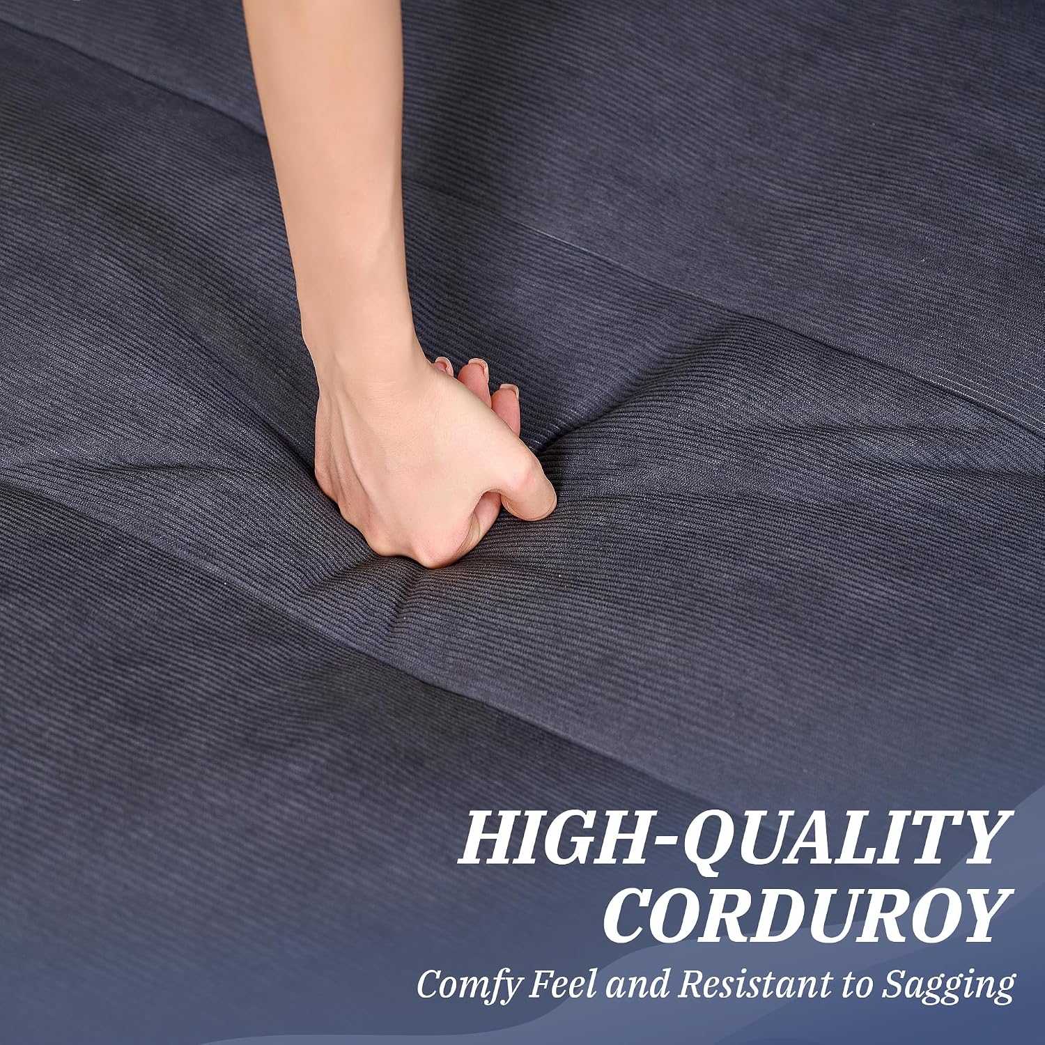 Bean Bag Chair with Ottoman, Giant Bean Bag Chairs for Adults with Memory Foam, Comfy Bean Bag Sofa for Bedroom, Lounge Beanbag of Reading and Gaming with Filler Included (Grey)
