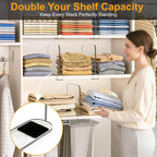 OKPOW Shelf Dividers for Closet Organization - 8 Pack 8" Tall X 12" Deep Acrylic Clear Sturdy Separators for Clothes Purse - Adjustable Removable Easy to Install Storage for Wood Cabinet Housewife