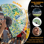 USA Folding Hand Fan 4th of July Outfits for Women World Soccer Cup 2026 Merchandise Patriotic Decorations