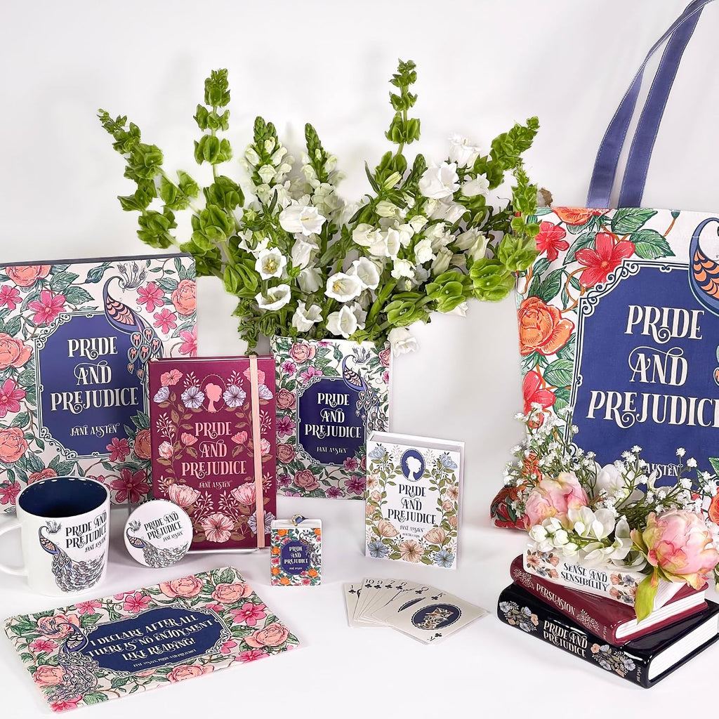 Steel Mill & Co Original Book-Shaped Decorative Vase, Ceramic Vases for Home Decor, Cute Bookshelf Decor, Unique Vase for Book Lovers (Large - Pride and Prejudice)