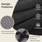 AddGrace Anti-Slip Bar Stool Cushions Square Bar Stool Seat Cushions with Ties Set of 4 Small Square Chair Pads with Machine Washable Cover 12"X12"X2" (Black)