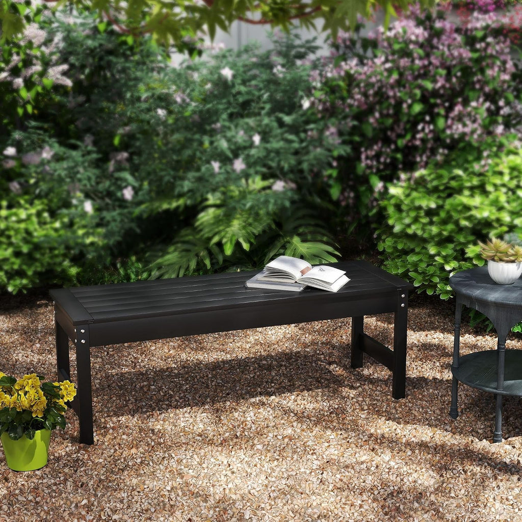2-Seater Garden Bench with Slatted Seat