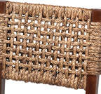 Bali & pari Alise Seagrass and Mahogany Wood Chair, Dining Height, Earthy Brown