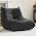 Gazecaia Comfy Bean Bag Chair for Adults Teens | Fireside Floor Lounge Chair,Soft Teddy High-Resilience Memory Foam Bean Bag Couch with Non-Slip Base,for Living Room Bedroom Apartment Office,Dark Gray