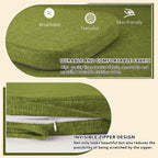 ELFJOY Chair Cushions for Dining Chairs Non Slip Chair Pads Set of 4 Seat Cushions with Ties Indoor 16.7" x 16" Green