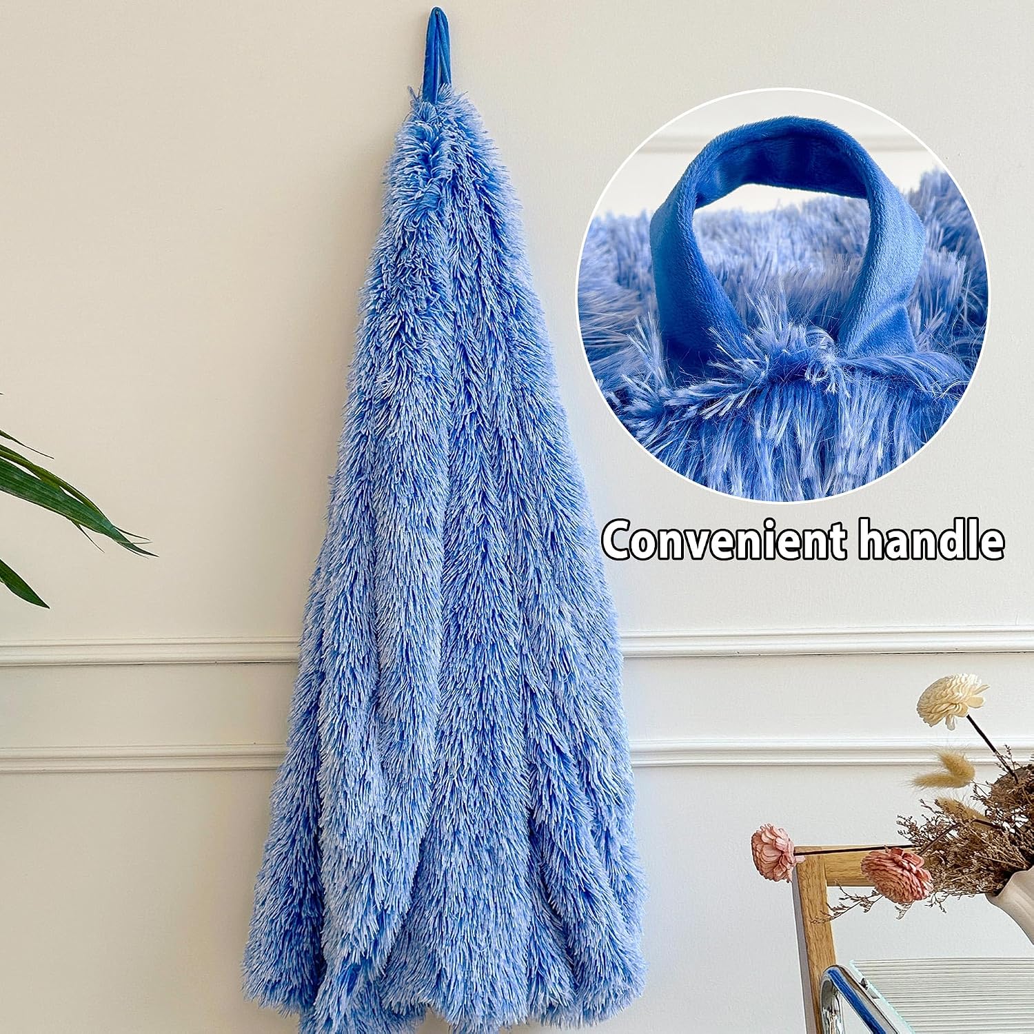LIFEREVO Fluffy Faux Fur Bean Bag Chair Cover Blue (No Filler), Ultra-Soft Stuffed Animal Storage Bean Bag Kids Adults, Premium Anti-Slip Furry Beanbag Cover for Plush Toys Memory Foam (Ombre Blue)