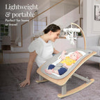 Evolur Tory 2-in-1 Rocker & Chair, Light Gray