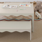 Storkcraft Casablanca Montessori Indoor Kids Table & Bench Set – Premium Kids Activity Table and Bench Set, Toddler Furniture for Crafts and Snack Time, Durable & Easy-to-Clean Surface (Frosted Oat)