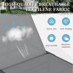 UDPATIO Foldable Patio Lounge Chair Sets with Side Table, No Assembly Outdoor Chaise Lounge with 5-Positions, Poolside Lounge Chairs with Portable Design for Pool, Beach, Deck, Backyard-Gray