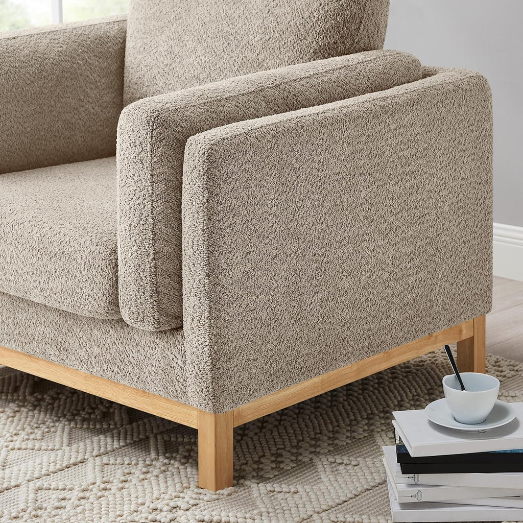 VANOMi 41.34" Oversized Accent Chair Set of 2, Chenille Armchair Living Room Chairs with Solid Wooden Legs Wide Armrest Pads, Reading Chair for Bedrooms, Apartments, Offices（Camel）