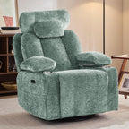 Recliner Chair, 360° Swivel Rocker Recliner for Adults, Rocking Recliners with Massage & Heat, Nursery Rocking Chairs with Cup Holders, Manual Reclining Glider for Living Room, Nursery