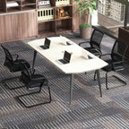 Giantex Office Guest Chair Set of 2, Guest Conference Chair w/Lumbar Support Ergonomic Backrest, Metal Frame Sled Base Mesh Executive Chair, Desk Chair for Reception Conference Room, Waiting Room