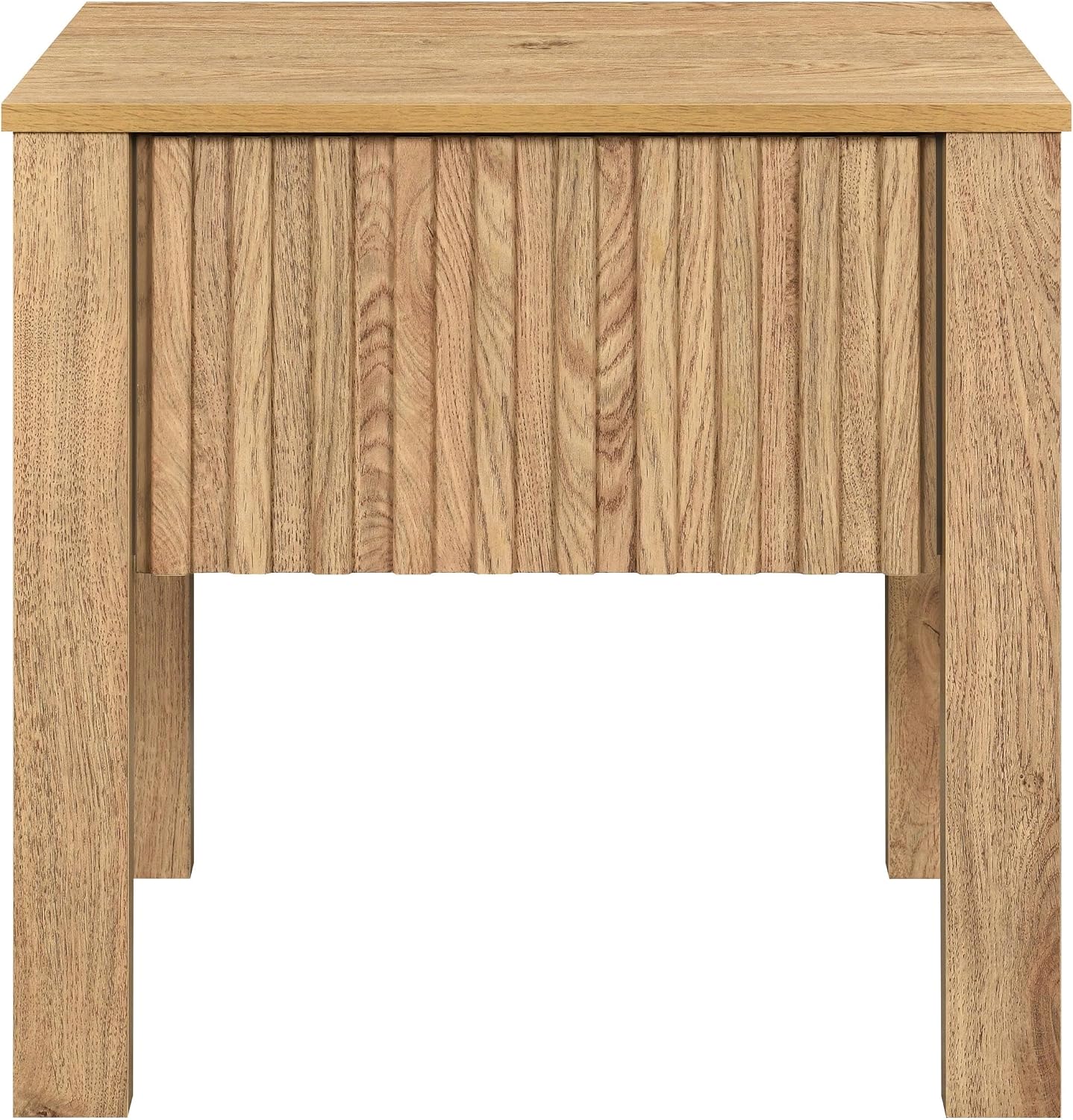 New Classic Furniture Thayer Wood 1-Drawer End Table/Bedside Table in Natural