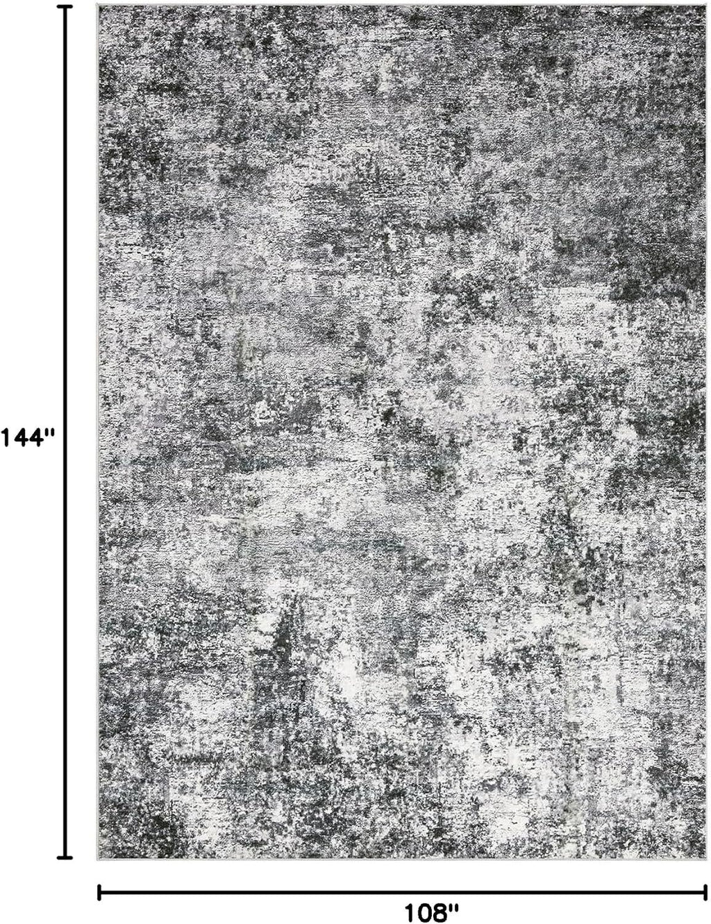 DMOYEST Area Rug Living Room Rugs - 9x12 Large Soft Indoor Neutral Modern Abstract Low Pile Washable Rug Carpet for Bedroom Dining Room Farmhouse Home Office - Grey