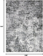 DMOYEST Area Rug Living Room Rugs - 9x12 Large Soft Indoor Neutral Modern Abstract Low Pile Washable Rug Carpet for Bedroom Dining Room Farmhouse Home Office - Grey