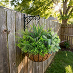 Hrobek Outdoor Faux Plants UV Resistant - 12 Bouquets Realistic Artificial Eucalyptus Fern Lavender Greenery for Patio Garden Front Porch Decor Weatherproof Fake Plants for Outside