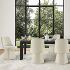 KISLOT Swivel Dining Chairs Set of 1, Upholstered Mid Century Modern Deskchair with High Back, Faux Leather Kitchen Chairs for Dining Room, Bedroom, Dressing Room, Cream