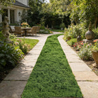Artificial Moss Mat 15.75“ × 8.86 ft, Faux Moss Roll Runner Sheet for Crafts & Wedding Decor, Reusable Green Nylon Fake Moss Roll for Garden Theme Party, Fireplace & Table Display