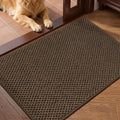 Dirt Trapper Door Mat 24"x 36", Non Slip Washable Doormat, Stain Resist and Absorbent Welcome Mat, Dog Door Mats,Low Profile Entrance Floor Mats for Front Back Door,Brown