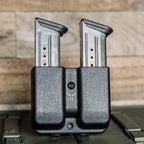 OWB Double Mag Pouch for Glock 17, 19, 22, 23 & More - USA Made - Signature Double Magazine Carrier with Tek-Lok Belt Attachment Clip by Blade-Tech Holsters