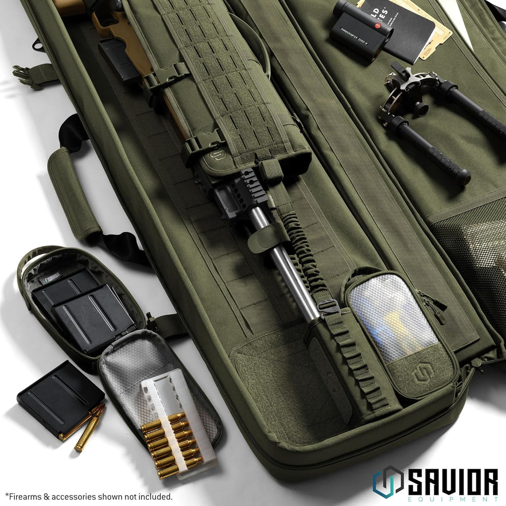 Savior Equipment Core Tactical Mesh Zipper Pouch, 4" x 8" Modular EDC Tool Organizer Range Gear Utility Storage Pocket w/Hook Backing, Dump Pouch with Handle, 2-Pack