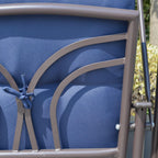Outdoor Patio Swing Chair for Two with Tilting Canopy and Cushions