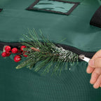 habibee 2 Pack Christmas Wreath Storage Bag, 30 Inches Christmas Large Wreath Container, Waterproof Heavy Duty 420D Oxford Cloth with durable Handles & Sleek Dual Zipper