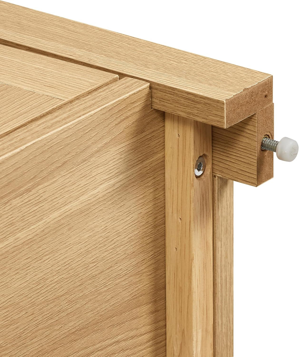 Crosley Furniture Savannah Linen Storage Cabinet, Laundry Room, Bathroom Organizer with Shelves, Natural