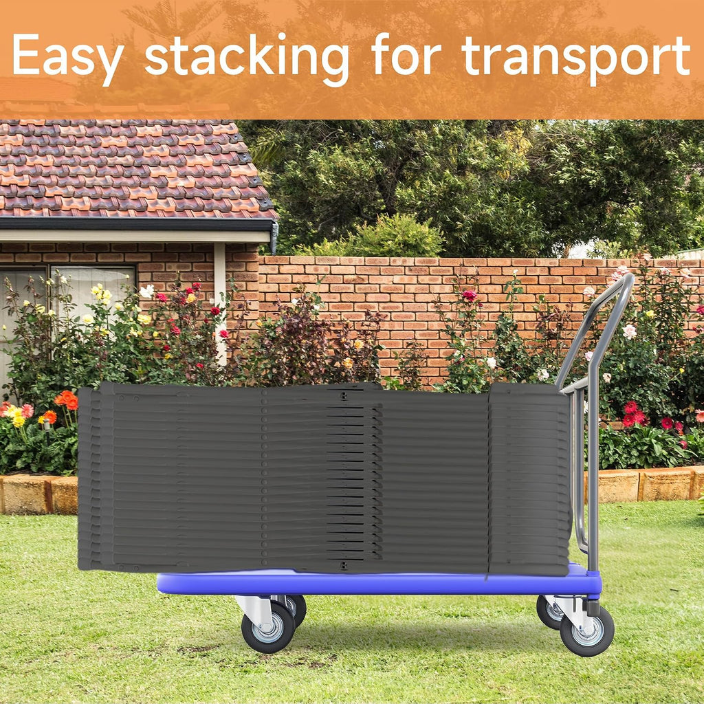 1 Pack Black Plastic Folding Chair,Portable,Set of 1,Heavy-Duty Commercial Seats with Steel Frame, 350 lb Capacity, for Indoor & Outdoor Events, Banquet, Party, Dinning, Work