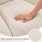 Funny Crab Design Novelty Accent Chair for Adults Teens, Soft Chenille Fabric Unique Animal Themed Kids Sofa, Cute Lounger for Bedroom, Living Room, Dorm, Apartment (Beige)