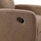 Oxford Baby Snuggly Glider Recliner Rocking Chair 360° Swivel for Nursery and Living Room - Boucle Teddy Brown