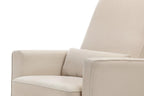 daVinci Olive 360° Swivel Glider Chair w/ Storage Ottoman - Water & Stain Resistant Rocking Glider - GREENGUARD Gold & FSC Certified, Versatile Rocking Chair for Nursery & Living Room, Polyester Cream
